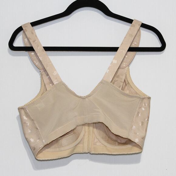 Elila Jacquard Front Hook Support Softcup #1515 in Sand Size 38DDD - Picture 3 of 4